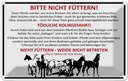 Blechschild 20x30 cm bitte nicht füttern Pferde Verbot Warnschild Hinweisschild Sicherheit Vorsicht