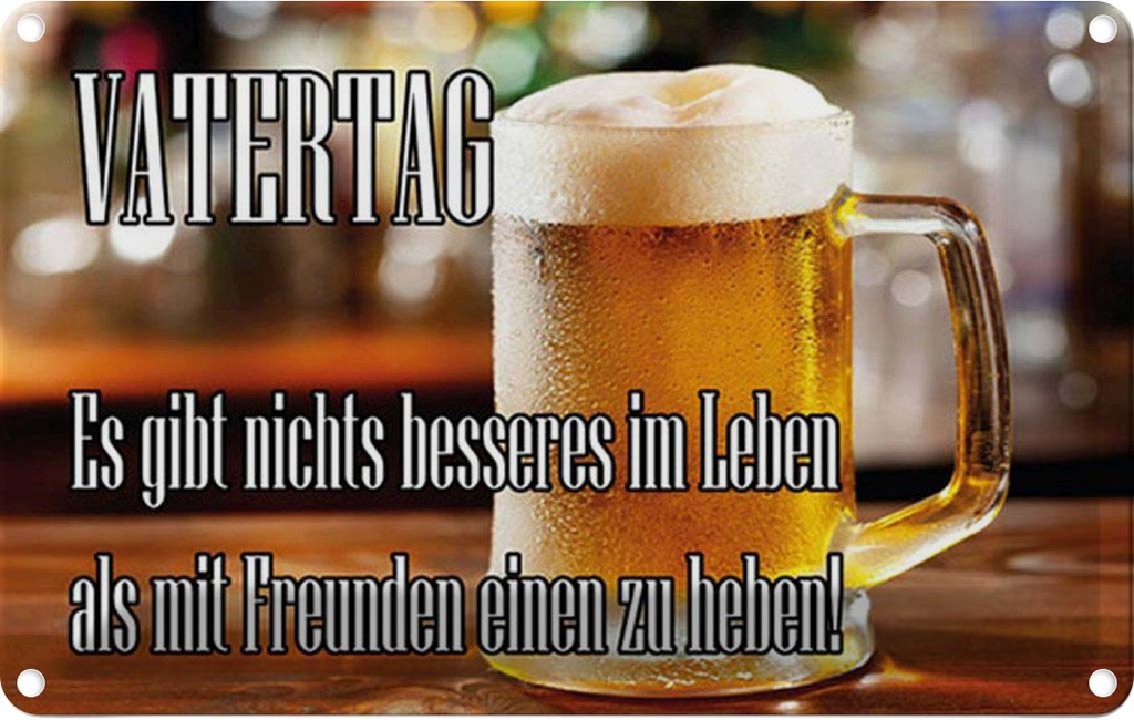 [LA-1784926] Blechschild 20x30 cm Vatertag nichts besseres Bier Spruch Zitat