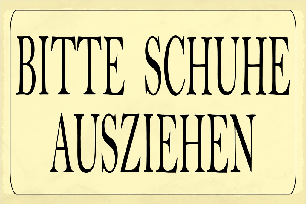 Blechschild 20x30 cm bitte Schuhe ausziehen