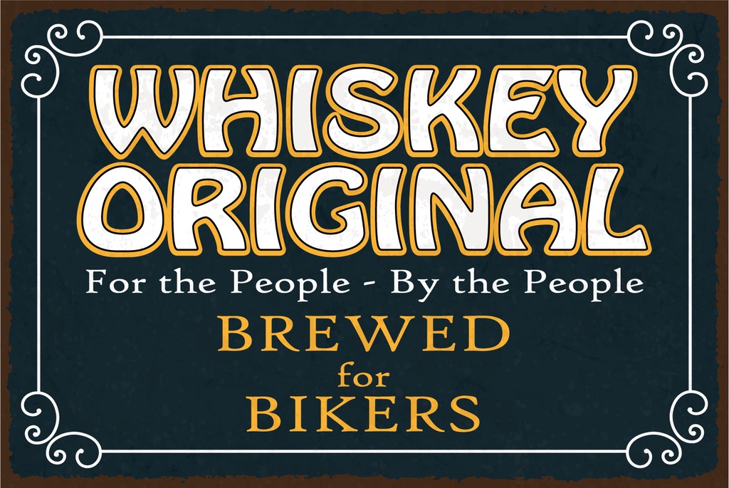 [LA-1808973] Blechschild 20x30 cm Whiskey original For the People