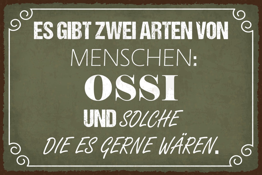 [LA-1808984] Blechschild 20x30 cm Ossi und solche die es gerne wären