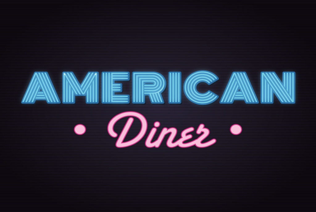 [LA-1809142] Blechschild 20x30 cm American Diner Reklame