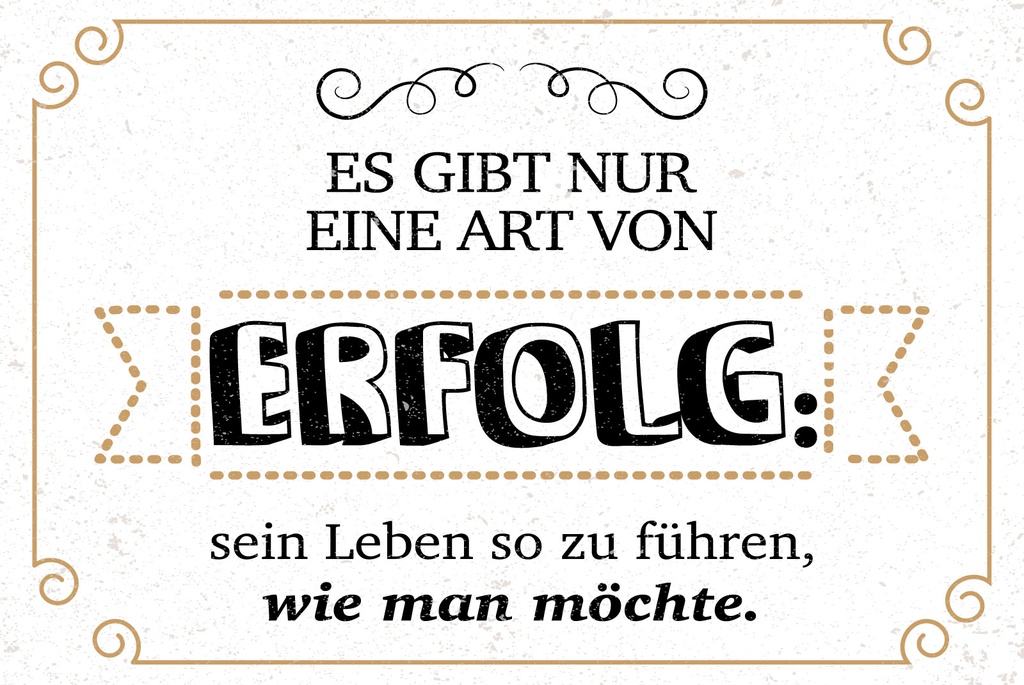 [LA-1809207] Blechschild 20x30 cm Es gibt nur eine Art von Erfolg
