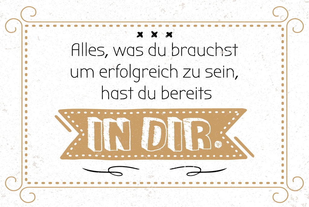 [LA-1809227] Blechschild 20x30 cm Alles um erfolgreich zu sein, hast du in dir