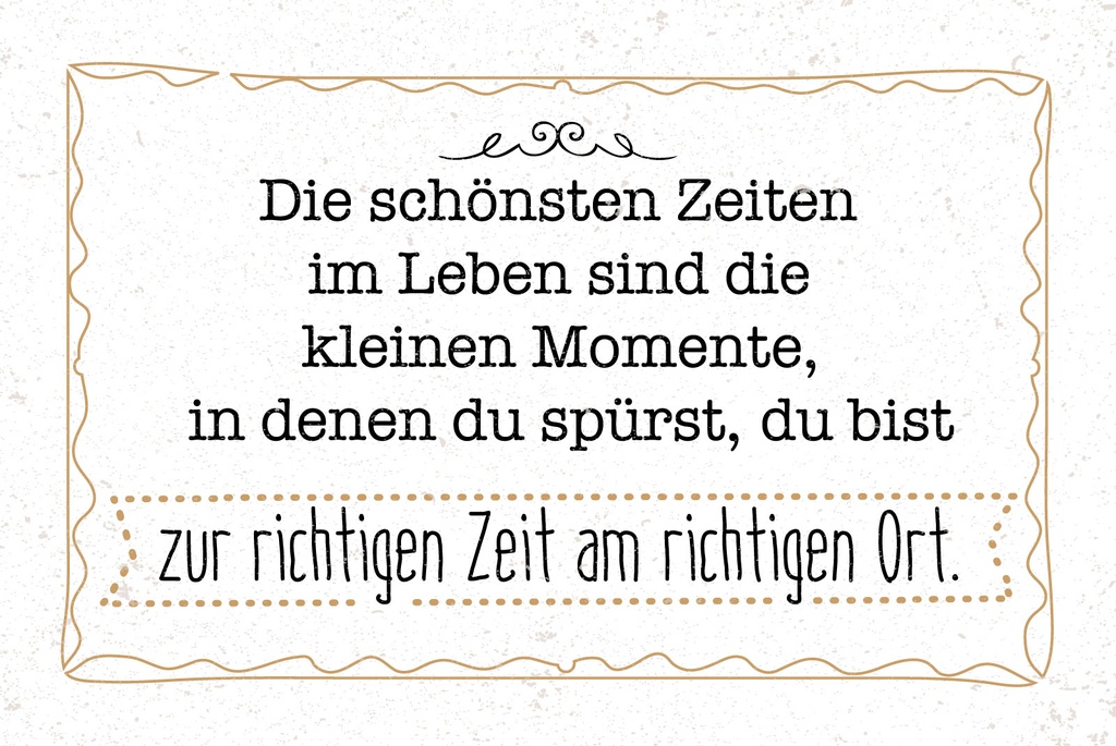 [LA-1809228] Blechschild 20x30 cm Momente, in denen du spürst zur richtigen Zeit