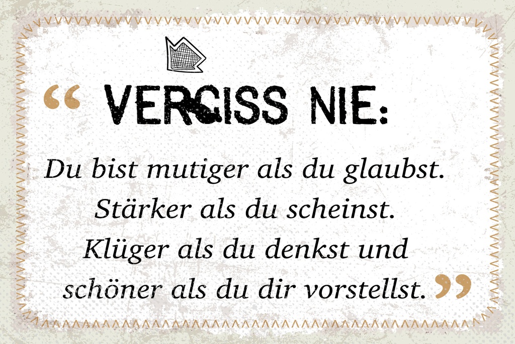 [LA-1809250] Blechschild 20x30 cm Du bist mutiger als du glaubst
