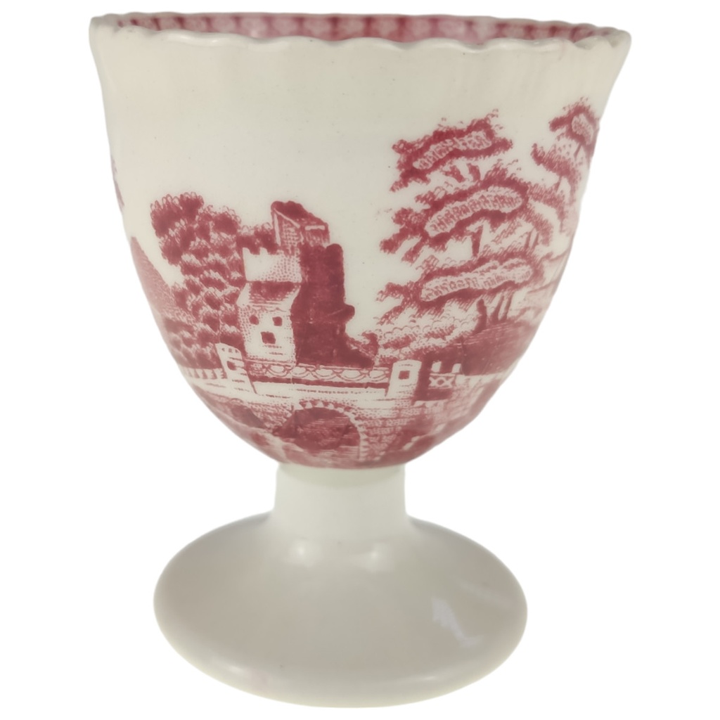 [1806011-2] Eierbecher auf Fuß Spode Copeland Pink Tower Rot
