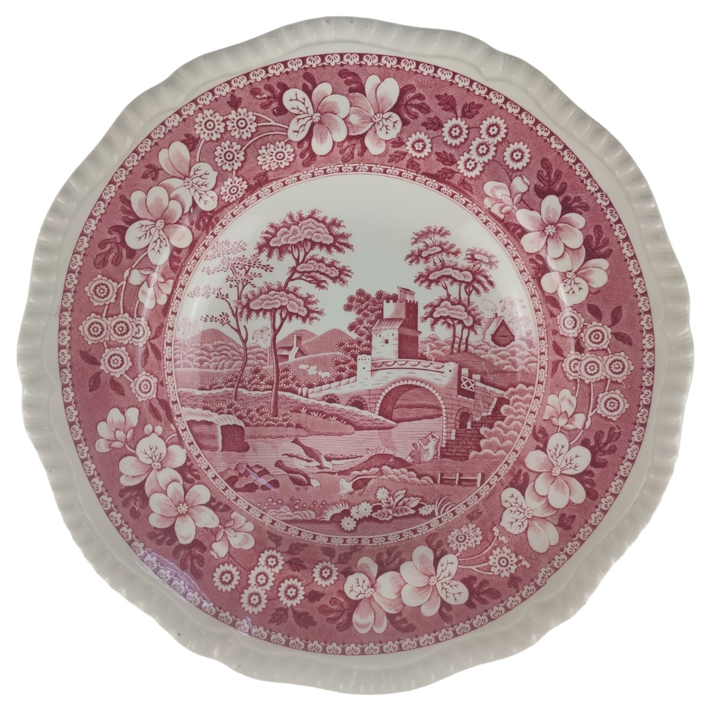 [1806069-1] Suppenteller Spode Copeland Pink Tower Rot