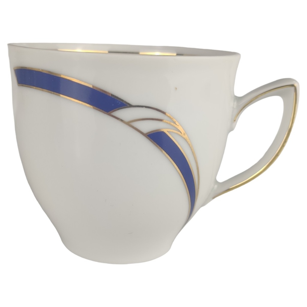 [1806140-2] Kaffeetasse Winterling Röslau Relief Blau Golddekor