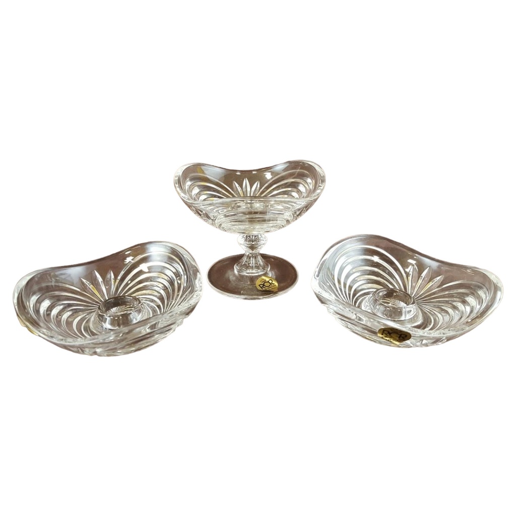 [161024154] 3er Set Aurea Royal RCR Crystal Rock Bleikristall Kerzenhalter Leuchter