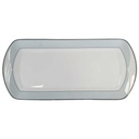 Dessertteller Königskuchenplatte Tortenplatte Kuchenplatte Tortenständer 33,6x15,5 cm Villeroy & Boch Gallo Meteor gebraucht - neuwertig
