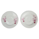 2er Set Untertasse für Kaffee 15,3 cm Atelier Porzellan Rosa Blumen gebraucht - gut