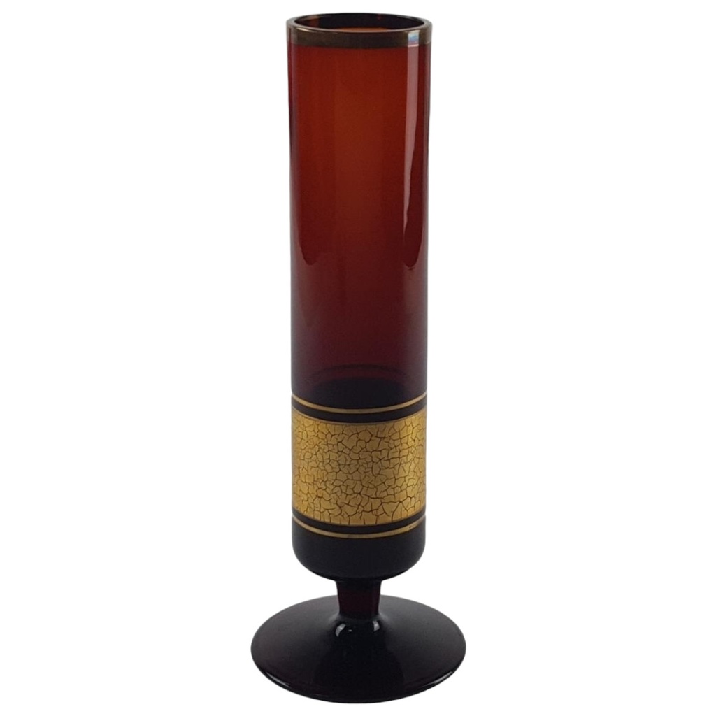 [458128574] Vase Glasvase 19,3 cm Barthmann Rot gebraucht - gut