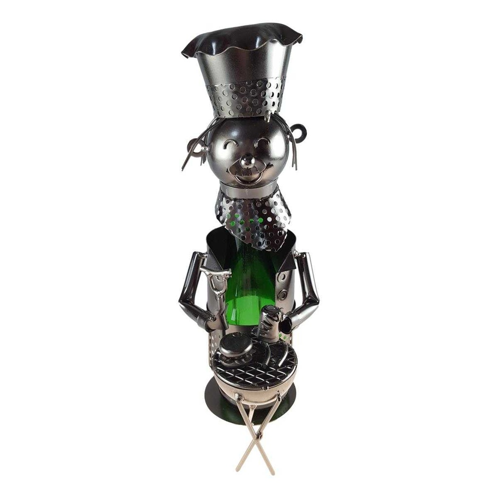 [458139727] Flaschenhalter für Bierflasche Metall Grillmeister Schwarz