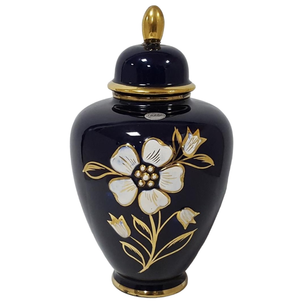 [45816166] Vase Deckelvase 25 cm BH Geschenke Blau gebraucht - gut