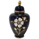 Vase Deckelvase 25 cm BH Geschenke Blau gebraucht - gut