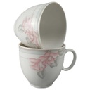 2er Set Kaffeetasse Tasse mini Eschenbach Valencia 1495 rosa Blumen gebraucht - akzeptabel