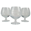 3er Set Cognacglas Transparent gebraucht - neuwertig