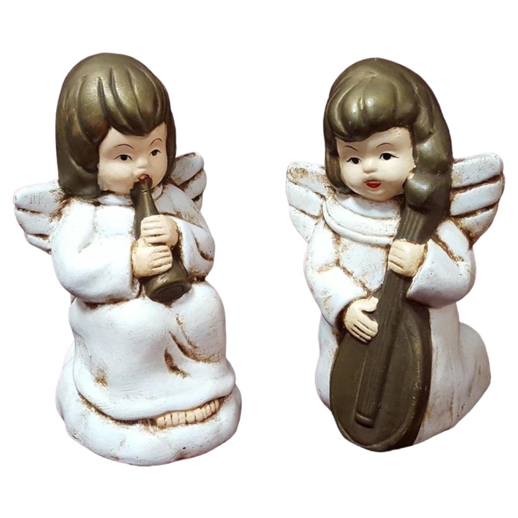 [45817106] 2er Set Keramik Dekofiguren Engel Weihnachtsdeko