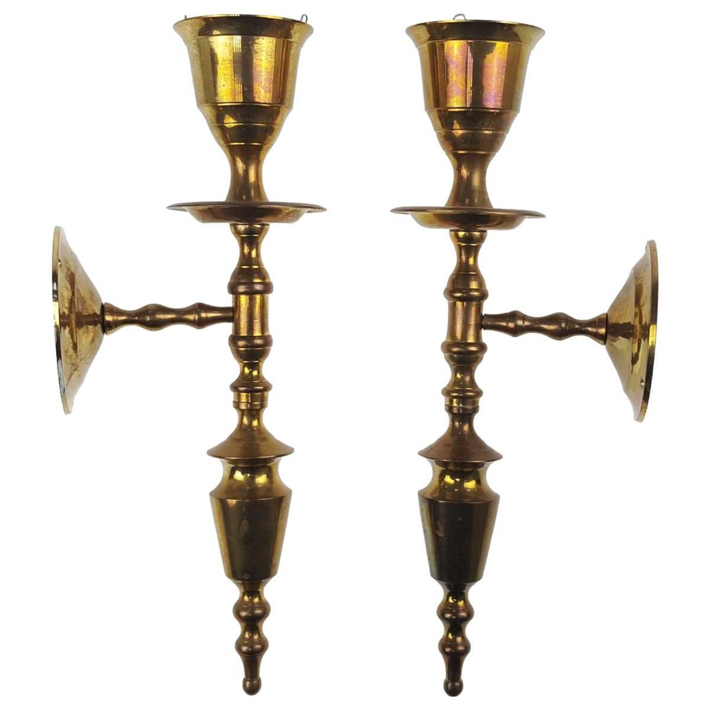 [98239] 2er Set Kerzenhalter Messing poliert