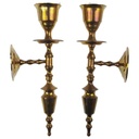 2er Set Kerzenhalter Messing poliert