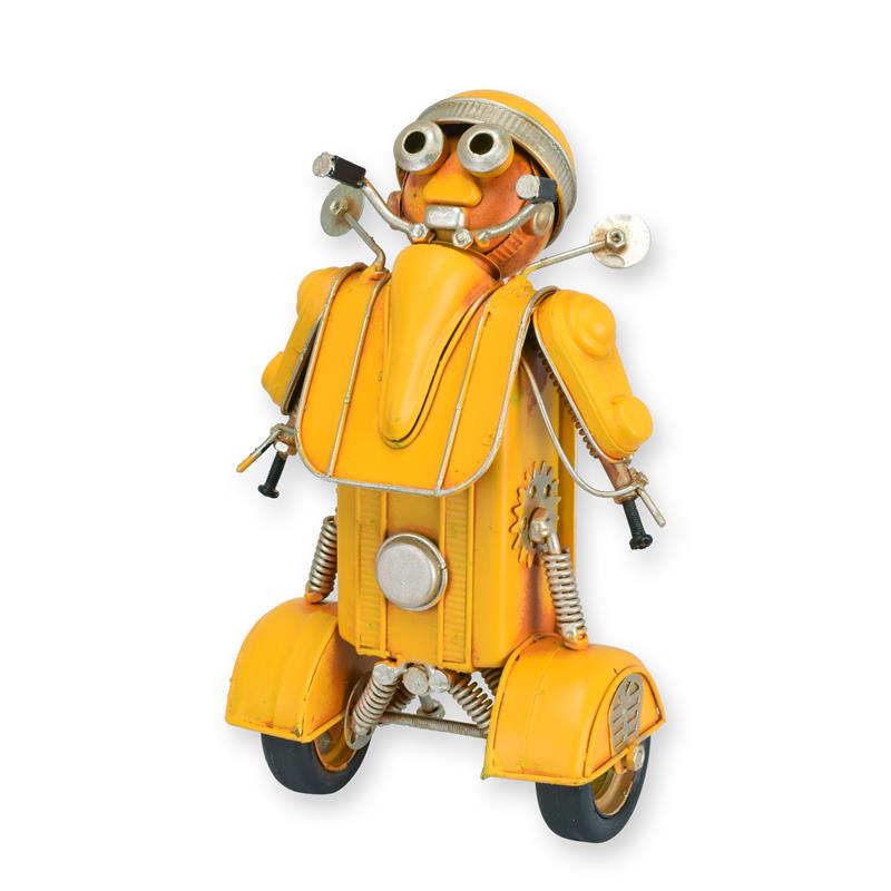 [LA-1816981] Blechmodell Roboter Motorrad Orange