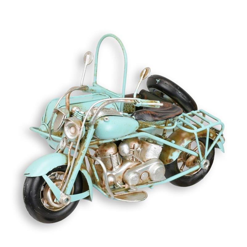[LA-1816997] Blechmodell Motorrad mit Beiwagen