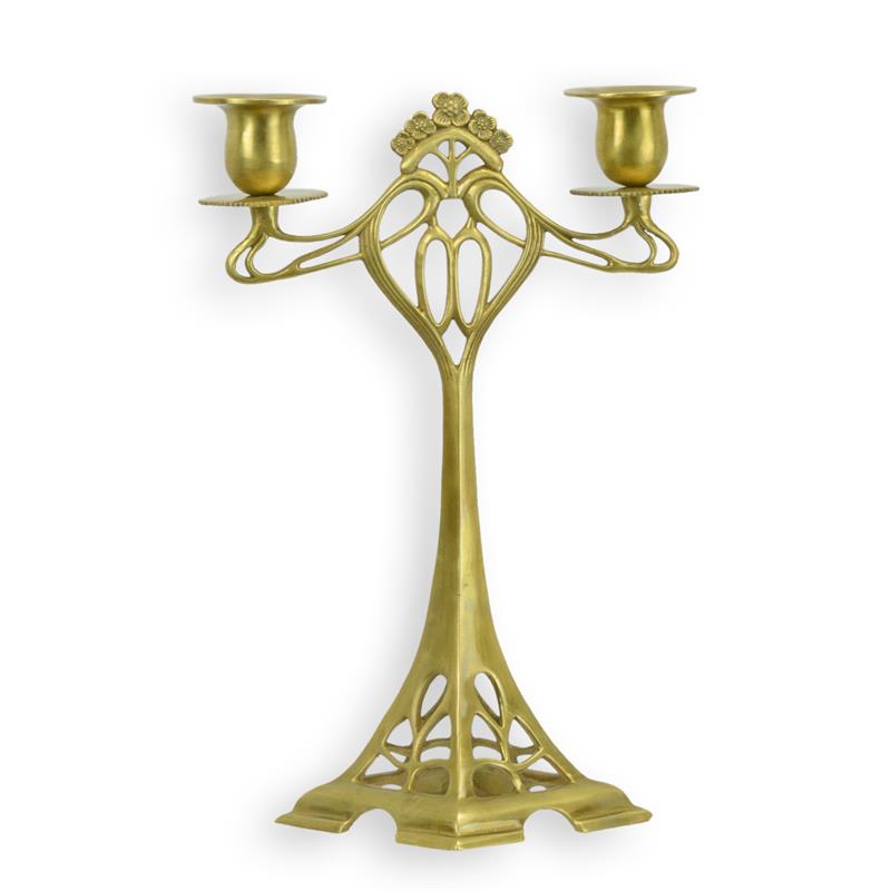 [LA-1818222] A TWO LIGHT BRONZE CANDELABRUM