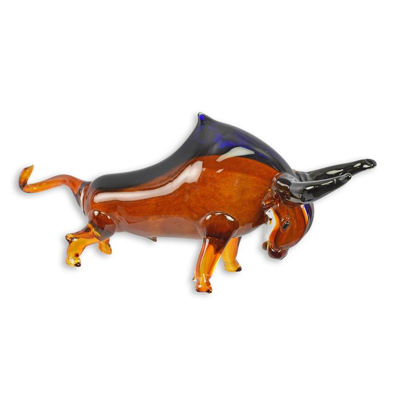 [LA-1818267] A MURANO STYLE GLASS FIGURINE OF A BULL