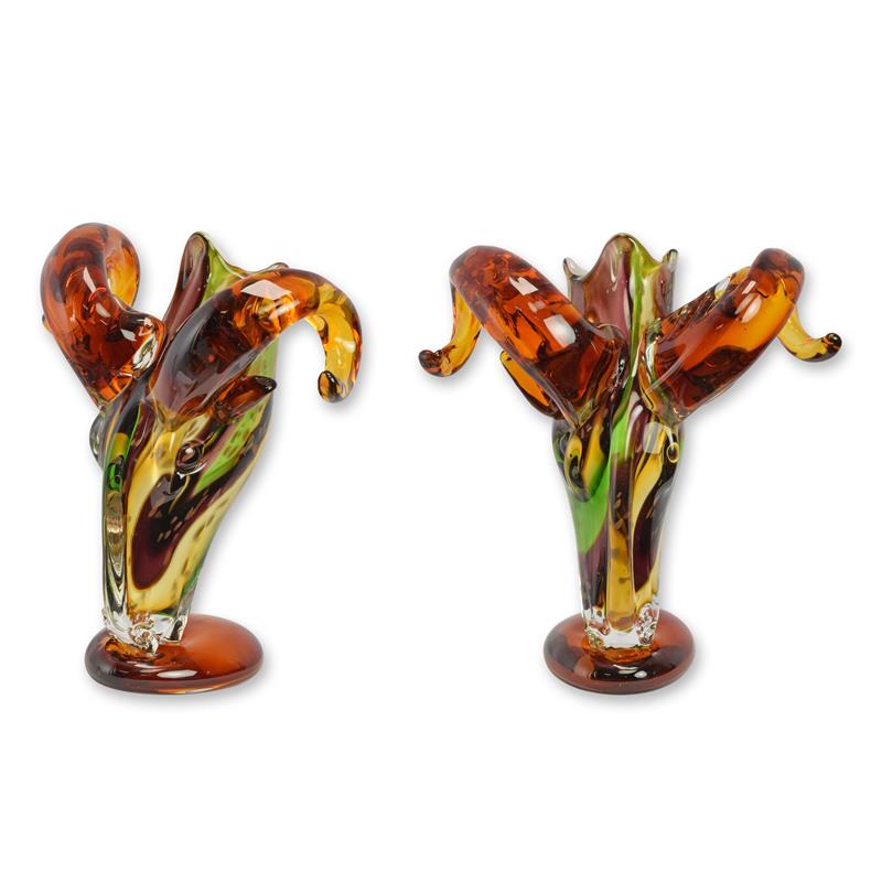 [LA-1818270] A MURANO STYLE GLASS RAM HEAD VASE