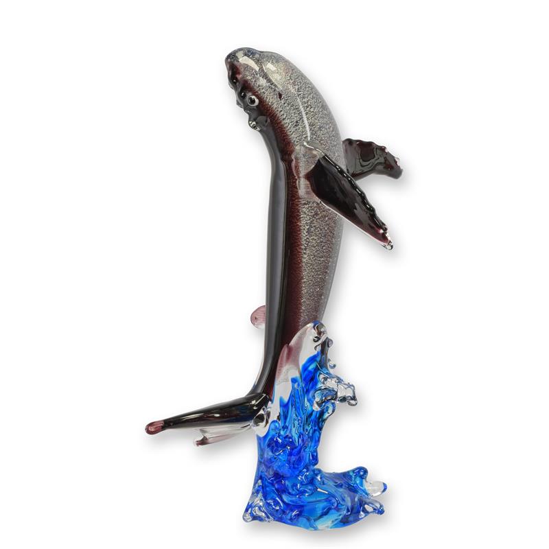 [LA-1818272] A MURANO STYLE GLASS FIGURINE OF A WHALE