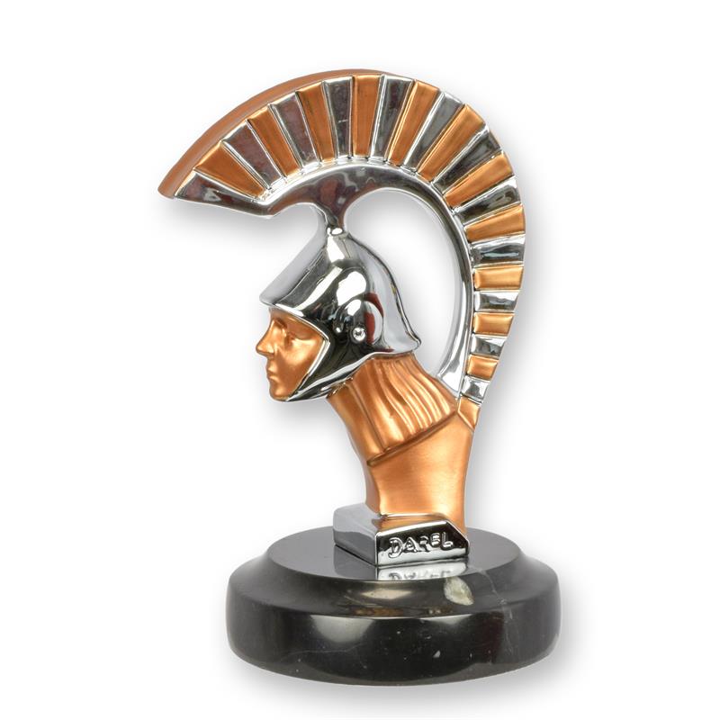 [LA-1818284] A BRONZE ART DECO SPARTAN CAR MASCOT - SILVER PLATED