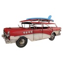 Blechmodell Blechauto Oldtimer PKW Rot mit Surfbrett