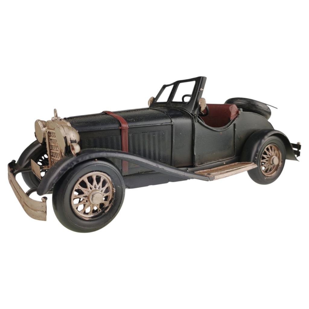 Blechmodell Blechauto Oldtimer Cabrio 2Sitzer Schwarz