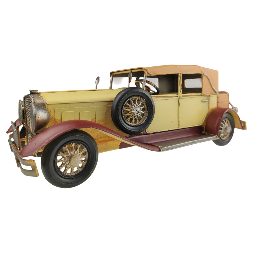 [LA-1820048] Blechmodell Blechauto Modellauto PKW Beige Rot