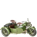 Blechmodell Militär Motorrad mit Beiwagen