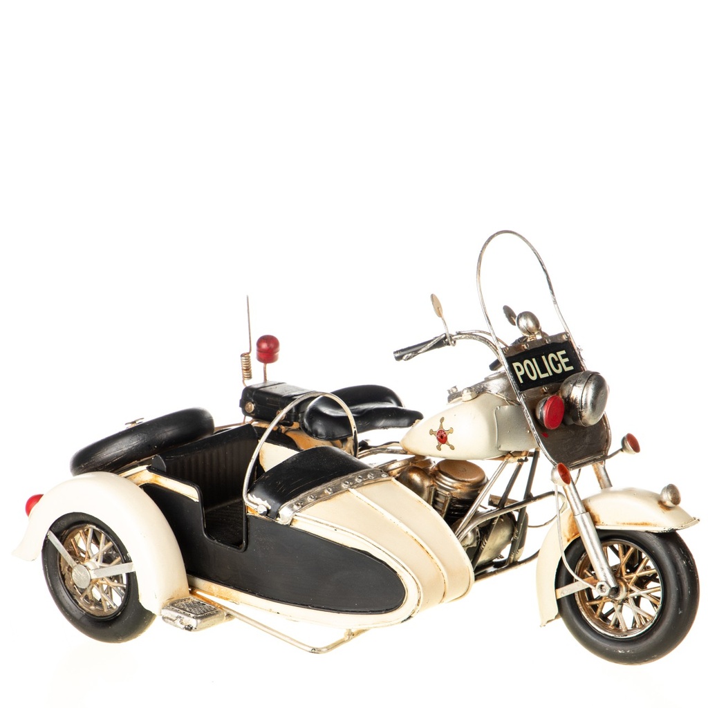 Blechmodell Polizei Motorrad mit Beiwagen