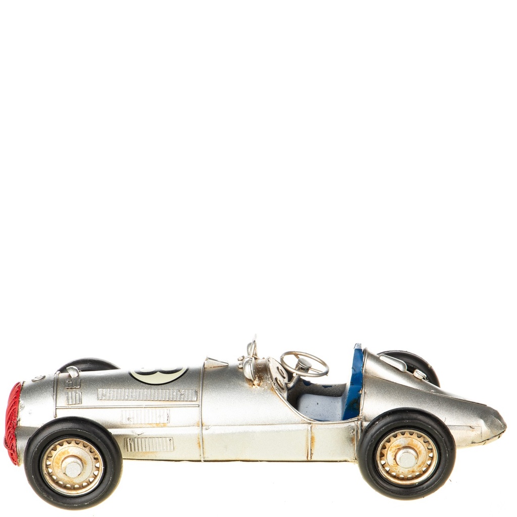 [LA-1822252] Blechmodell Blechauto Oldtimer Rennwagen Sportwagen Silber klassisch