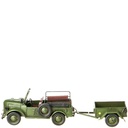 Blechmodell Militär Geländewagen mit Anhänger