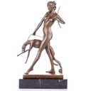 Art Deco Bronzefigur Diana mit Hund nach E.McCartan