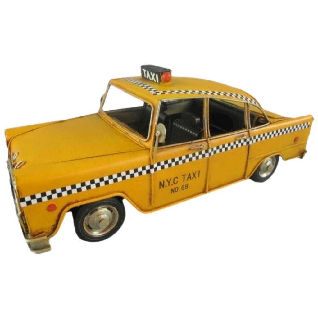[LA-39162] Blechmodell Blechauto Modellauto Oldtimer Taxi Gelb