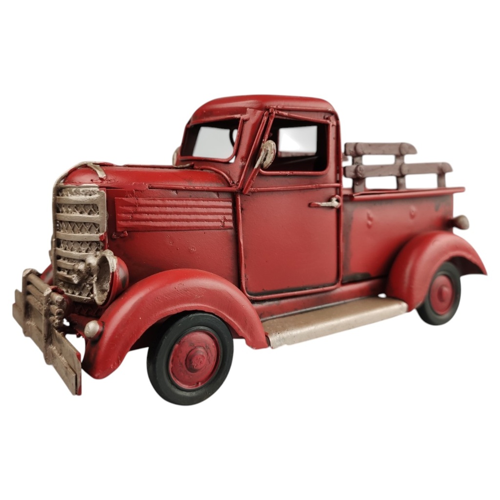[LA-39173] Blechmodell Blechauto Modellauto Pick-up Oldtimer Rot