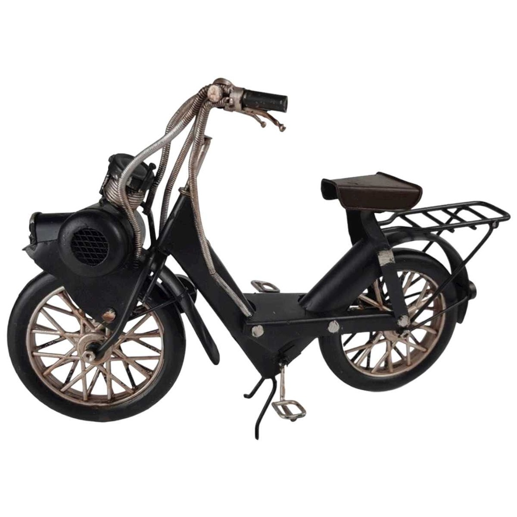 [LA-39203] Blechmodell Blechfahrrad Mofa Moped Eisen Antik-Stil H 16,6 BL 9 L 25,2