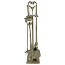 Aluminium Kaminbesteck H 68 cm