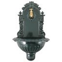 Aluminium Wandbrunnen Gartenbrunnen Zapfstelle Waschbecken grün H 60 cm