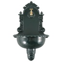 Aluminium Wandbrunnen Gartenbrunnen Zapfstelle Waschbecken grün H 76 cm