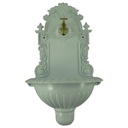 Aluminium Wandbrunnen Gartenbrunnen Zapfstelle Waschbecken weiß H 60 cm