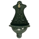 Aluminium Wandbrunnen Gartenbrunnen Zapfstelle Waschbecken rustikal grün H 65 cm