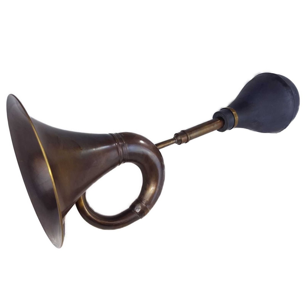 [LA-42737] Autohupe Ballhupe Oldtimerhupe Fanhupe Autohorn Tröte Messing brüniert L 44 cm