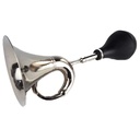 Autohupe Ballhupe Oldtimerhupe Fanhupe Autohorn Tröte vernickelt L 44 cm